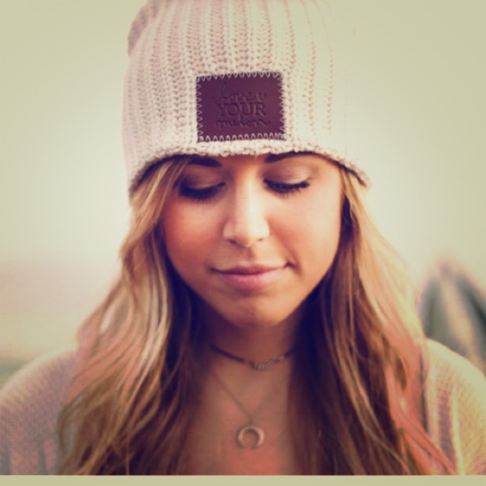 Love your melon white speckled beanie